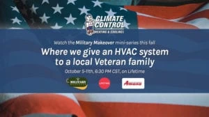 Climate Control Will Soon Be Providing an HVAC System to a Local Veteran Family! | Climate Control Heating and Cooling, Inc