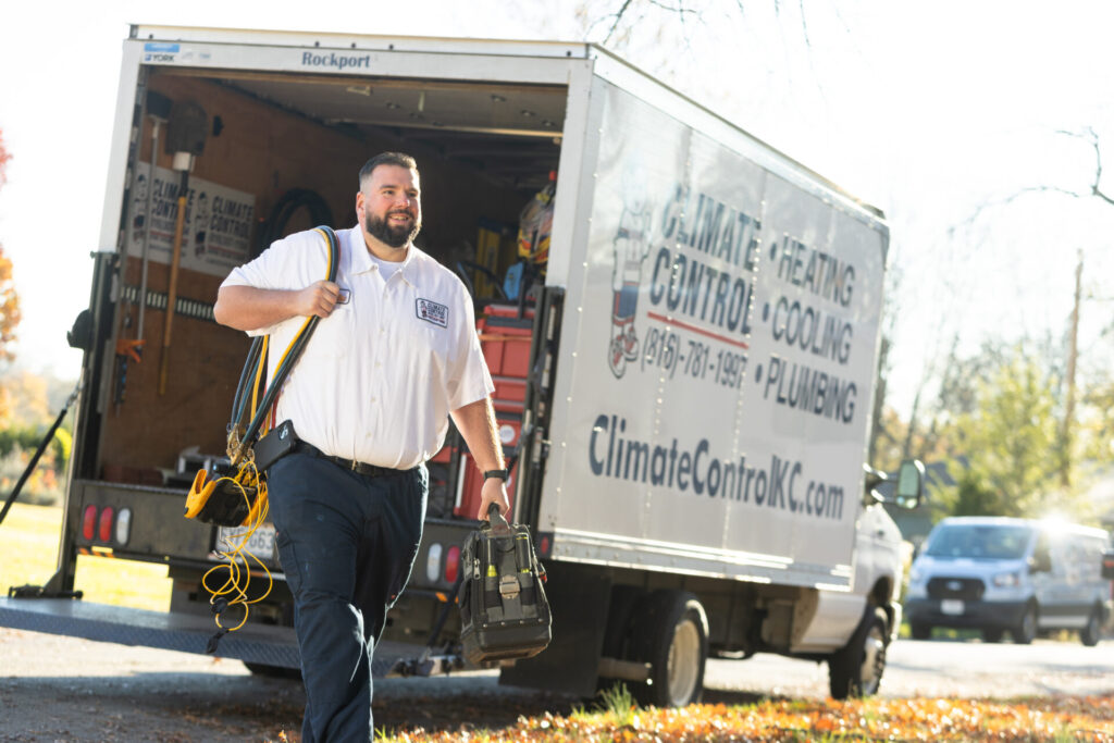 Technician is ready for HVAC & Plumbing Services